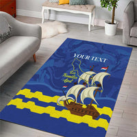 Custom Curacao Football Area Rug La Familia Azul