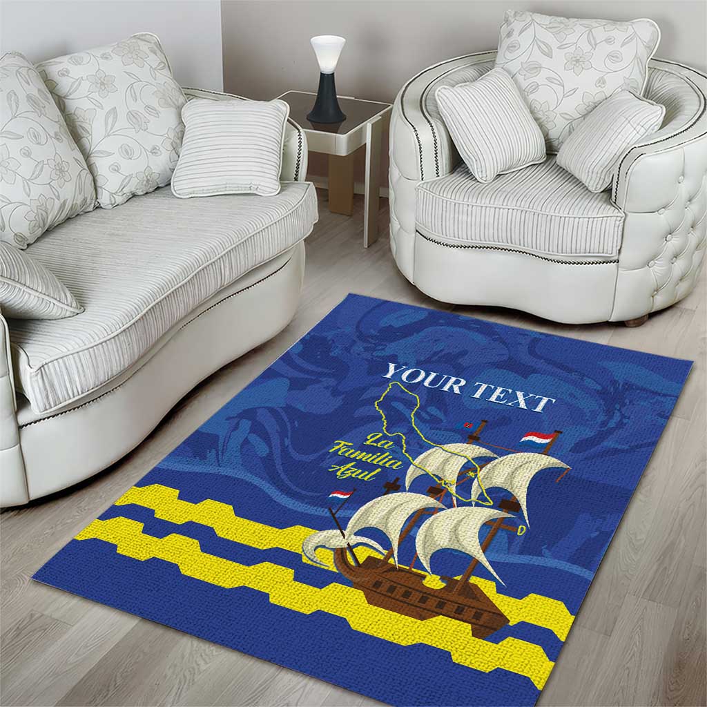 Custom Curacao Football Area Rug La Familia Azul