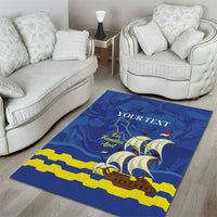 Custom Curacao Football Area Rug La Familia Azul