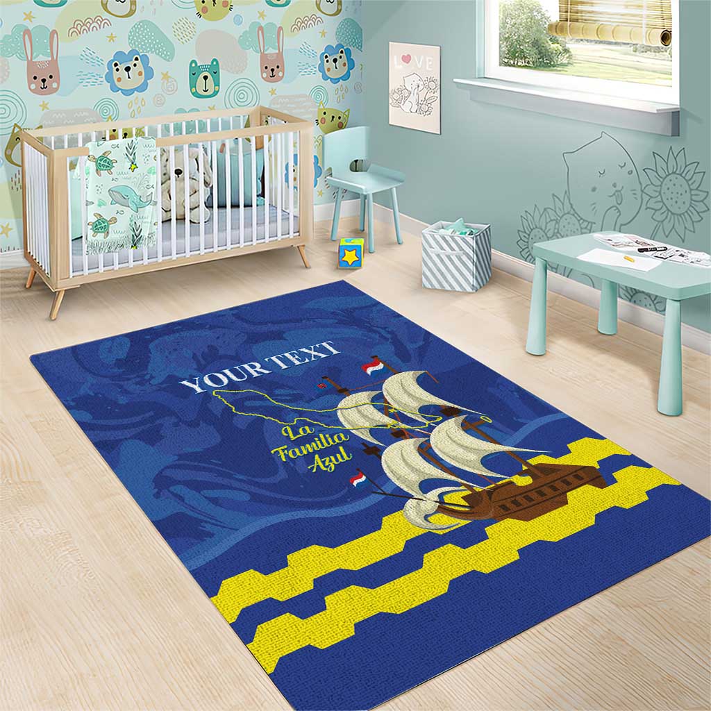 Custom Curacao Football Area Rug La Familia Azul