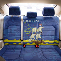 Custom Curacao Football Back Car Seat Cover La Familia Azul