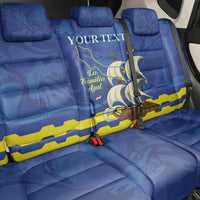 Custom Curacao Football Back Car Seat Cover La Familia Azul
