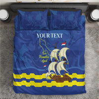 Custom Curacao Football Bedding Set La Familia Azul