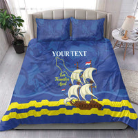 Custom Curacao Football Bedding Set La Familia Azul