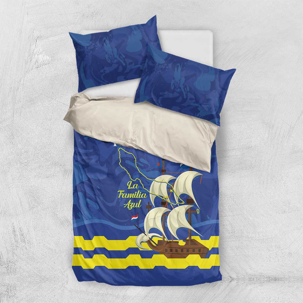 Custom Curacao Football Bedding Set La Familia Azul