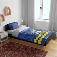 Custom Curacao Football Bedding Set La Familia Azul