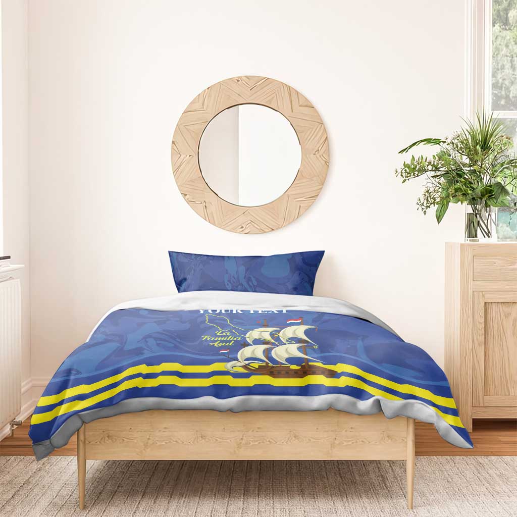 Custom Curacao Football Bedding Set La Familia Azul