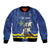 Custom Curacao Football Bomber Jacket La Familia Azul
