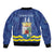 Custom Curacao Football Bomber Jacket La Familia Azul