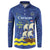 Custom Curacao Football Button Sweatshirt La Familia Azul