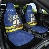 Custom Curacao Football Car Seat Cover La Familia Azul