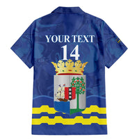 Custom Curacao Football Family Matching Mermaid Dress and Hawaiian Shirt La Familia Azul