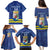 Custom Curacao Football Family Matching Puletasi and Hawaiian Shirt La Familia Azul
