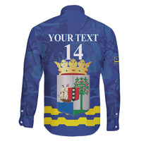 Custom Curacao Football Family Matching Puletasi and Hawaiian Shirt La Familia Azul
