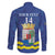 Custom Curacao Football Family Matching Puletasi and Hawaiian Shirt La Familia Azul