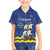 Custom Curacao Football Family Matching Puletasi and Hawaiian Shirt La Familia Azul