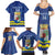 Custom Curacao Football Family Matching Summer Maxi Dress and Hawaiian Shirt La Familia Azul