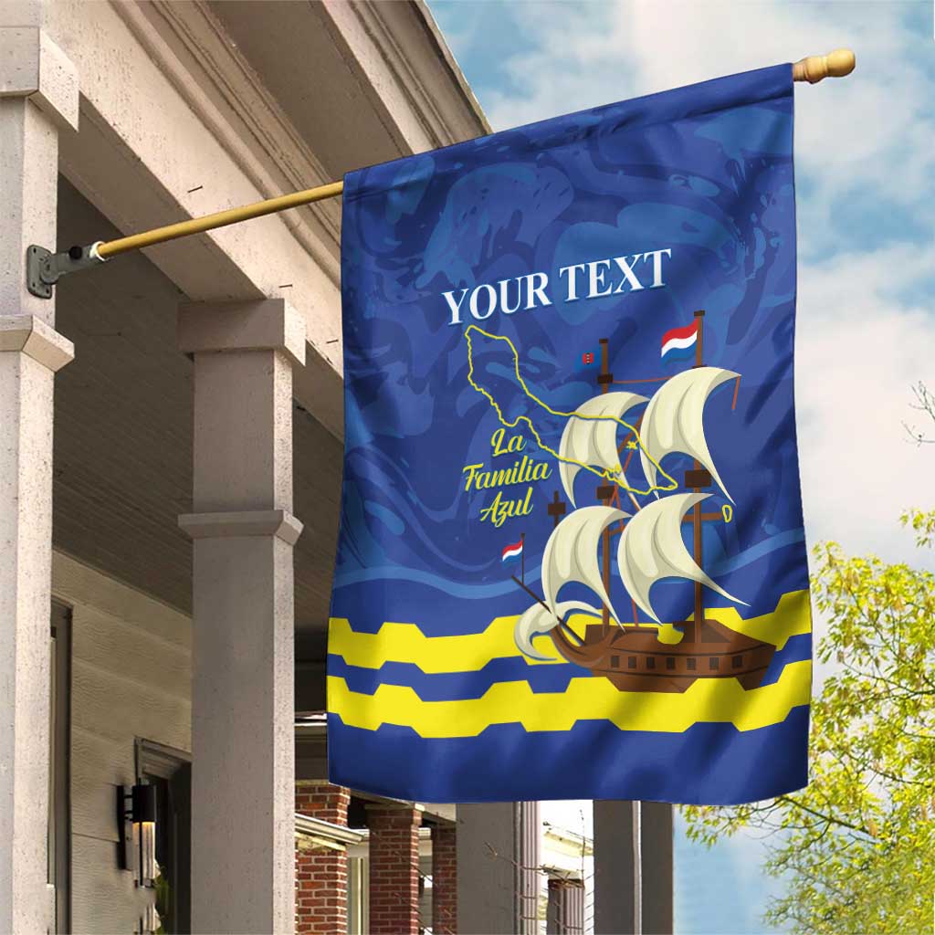 Custom Curacao Football Garden Flag La Familia Azul