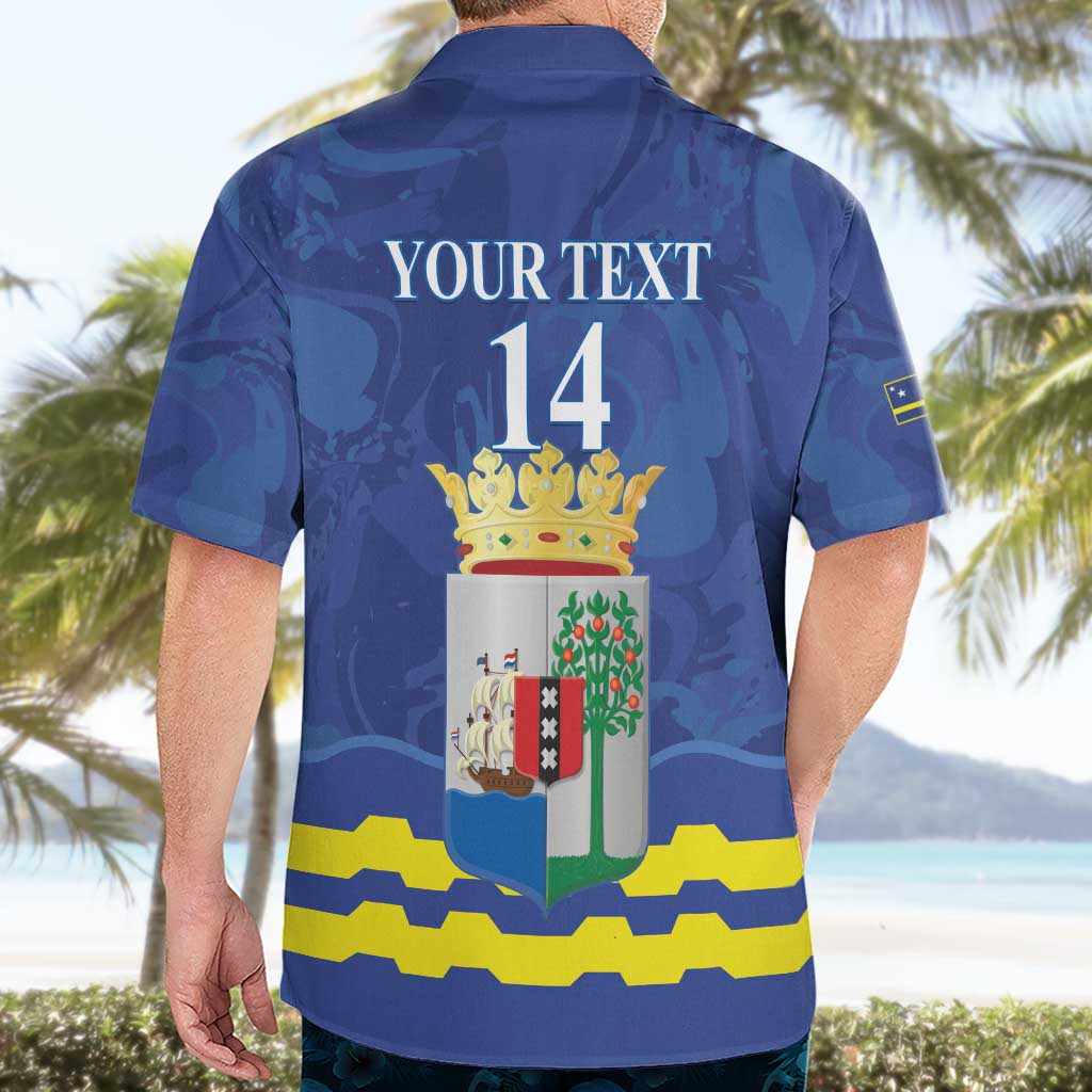 Custom Curacao Football Hawaiian Shirt La Familia Azul