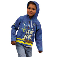 Custom Curacao Football Kid Hoodie La Familia Azul