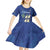 Custom Curacao Football Kid Short Sleeve Dress La Familia Azul