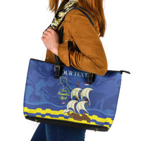 Custom Curacao Football Leather Tote Bag La Familia Azul