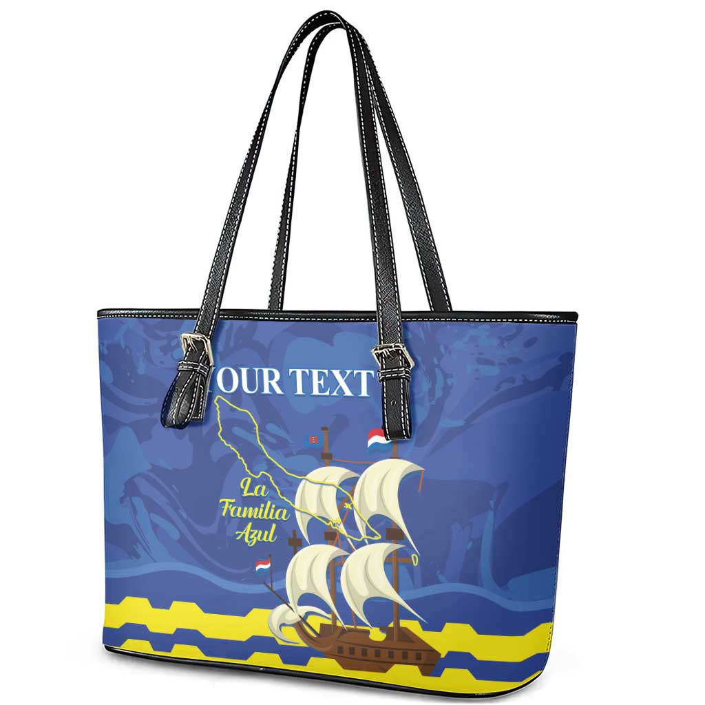 Custom Curacao Football Leather Tote Bag La Familia Azul