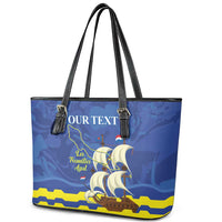 Custom Curacao Football Leather Tote Bag La Familia Azul