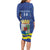Custom Curacao Football Long Sleeve Bodycon Dress La Familia Azul