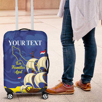 Custom Curacao Football Luggage Cover La Familia Azul