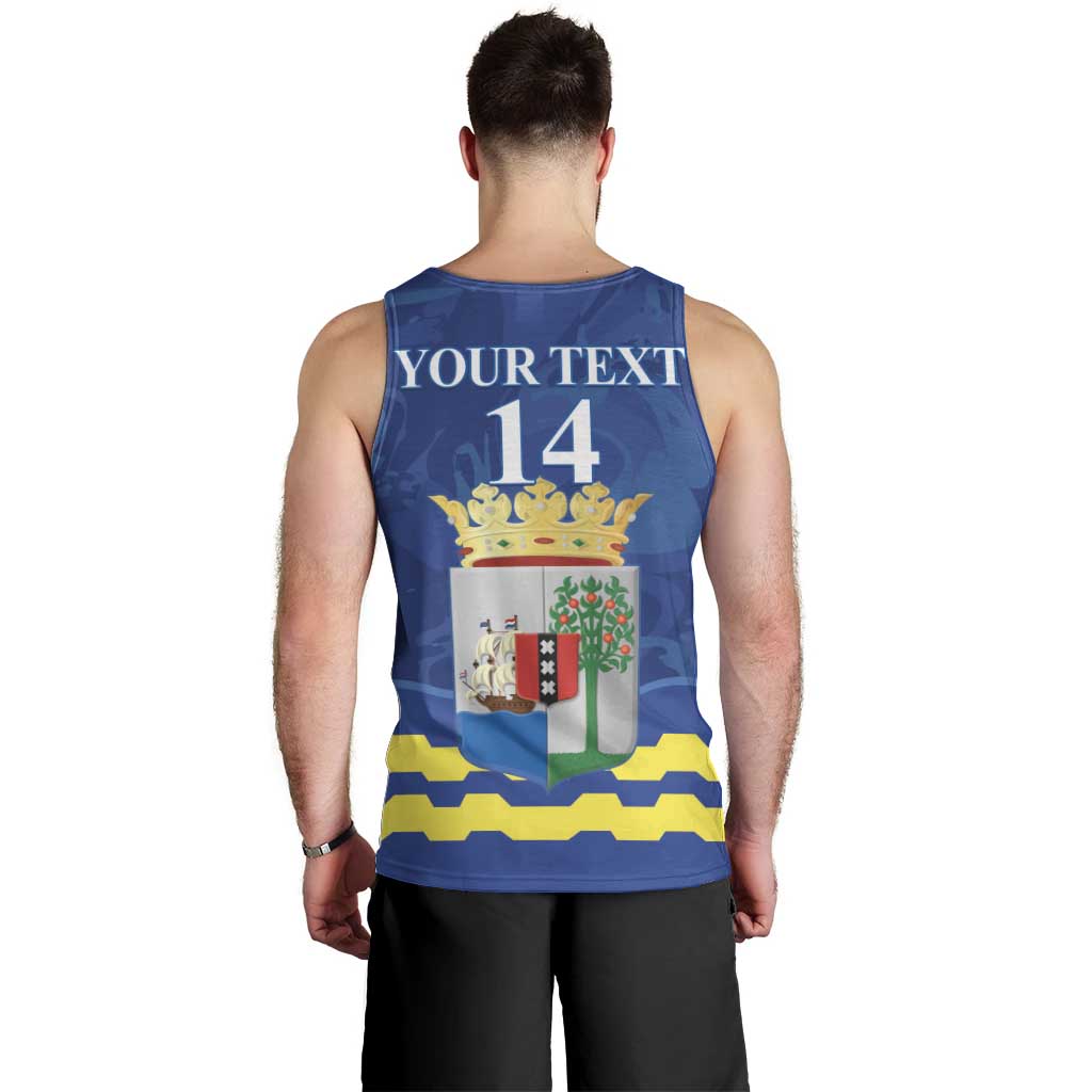 Custom Curacao Football Men Tank Top La Familia Azul