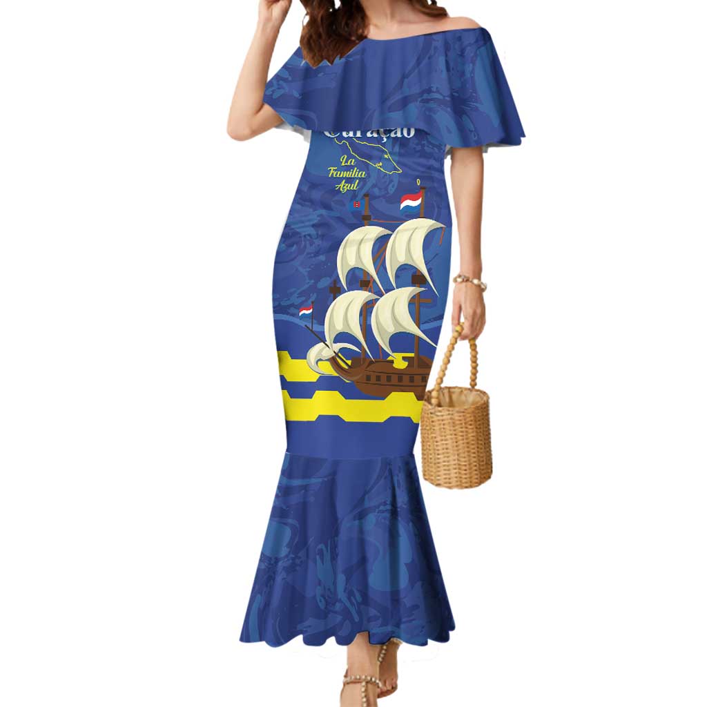Custom Curacao Football Mermaid Dress La Familia Azul