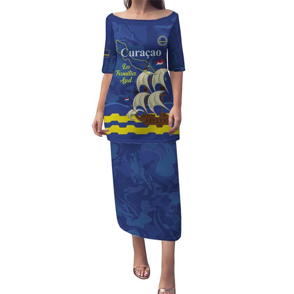 Custom Curacao Football Puletasi La Familia Azul