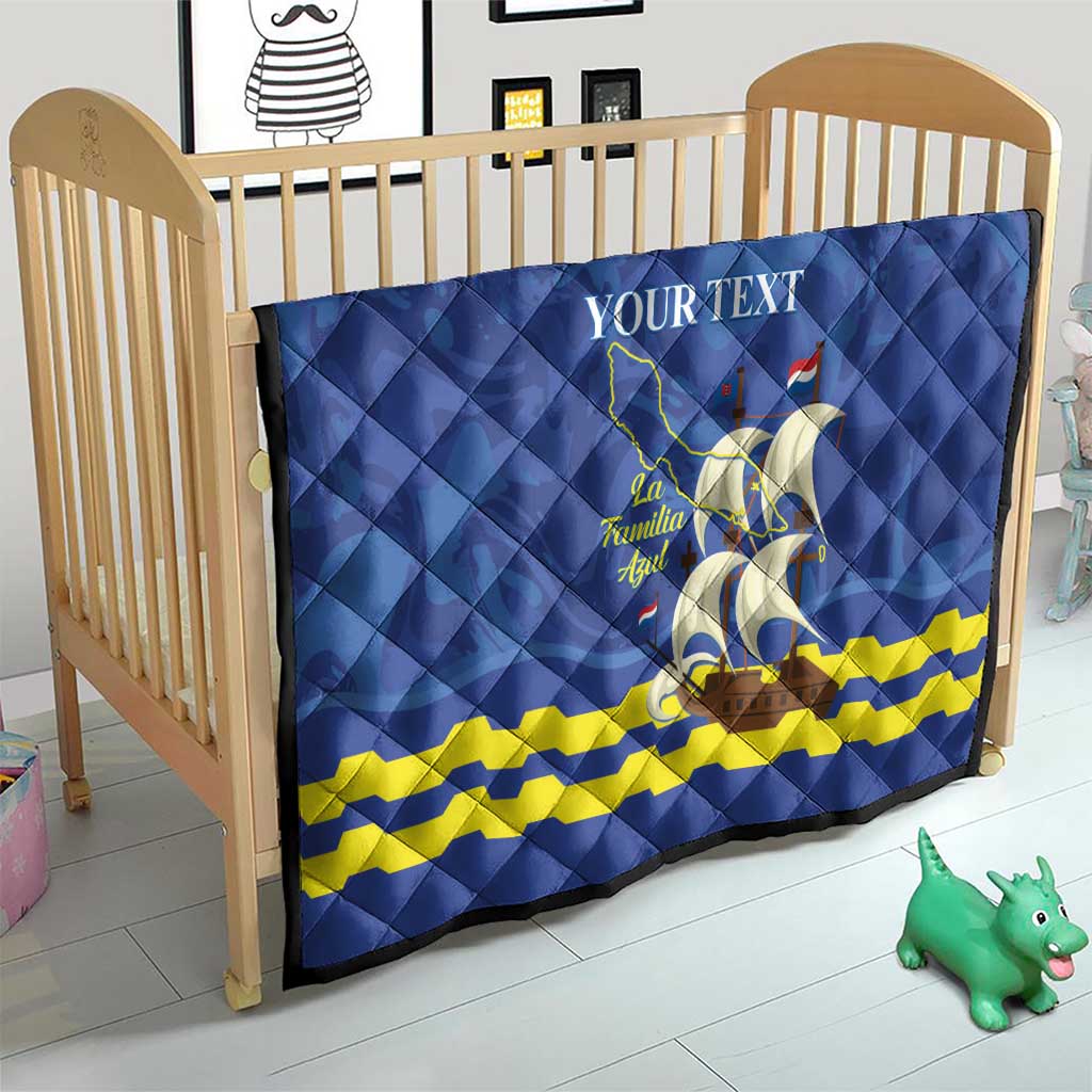 Custom Curacao Football Quilt La Familia Azul
