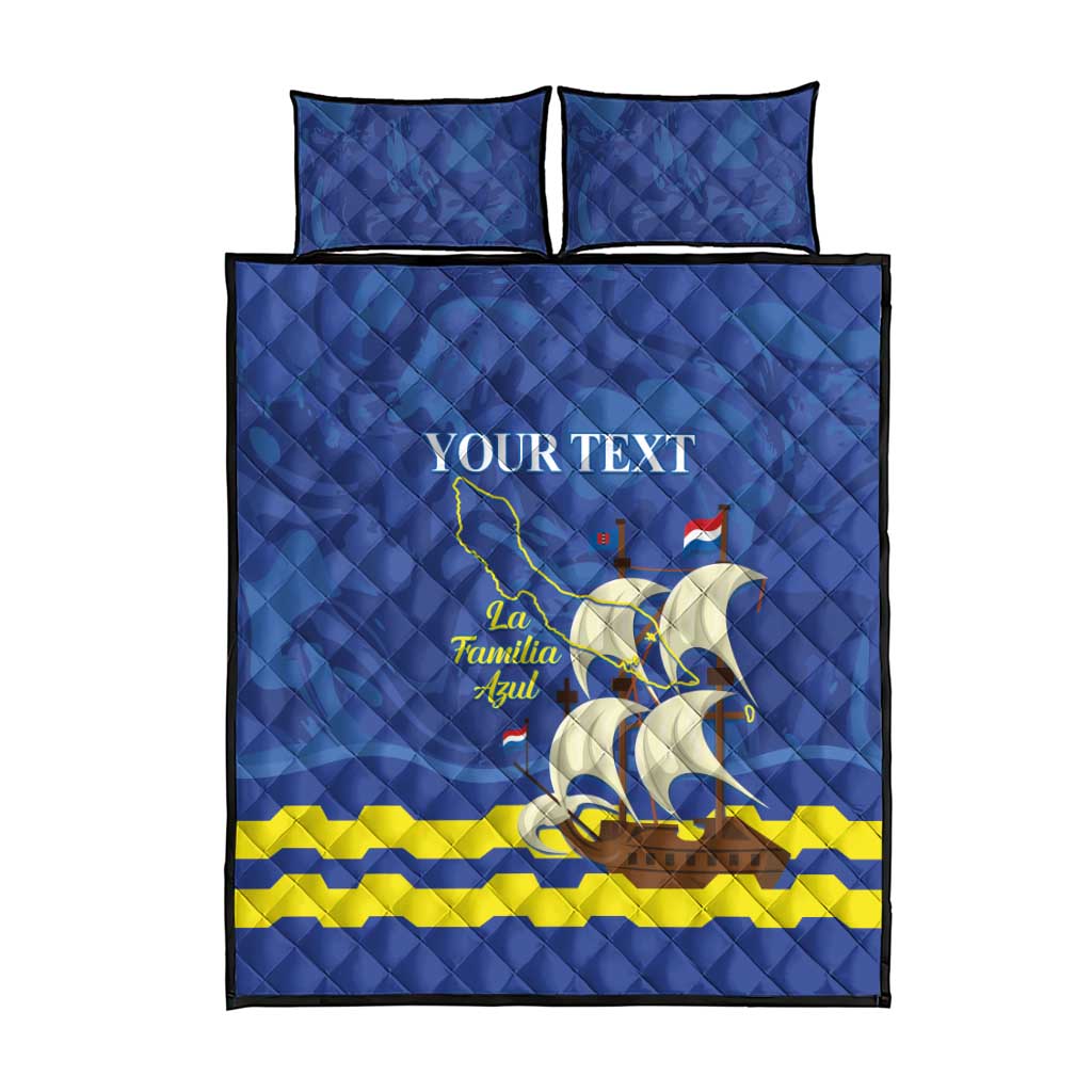 Custom Curacao Football Quilt Bed Set La Familia Azul