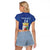 Custom Curacao Football Raglan Cropped T Shirt La Familia Azul