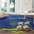 Custom Curacao Football Round Carpet La Familia Azul