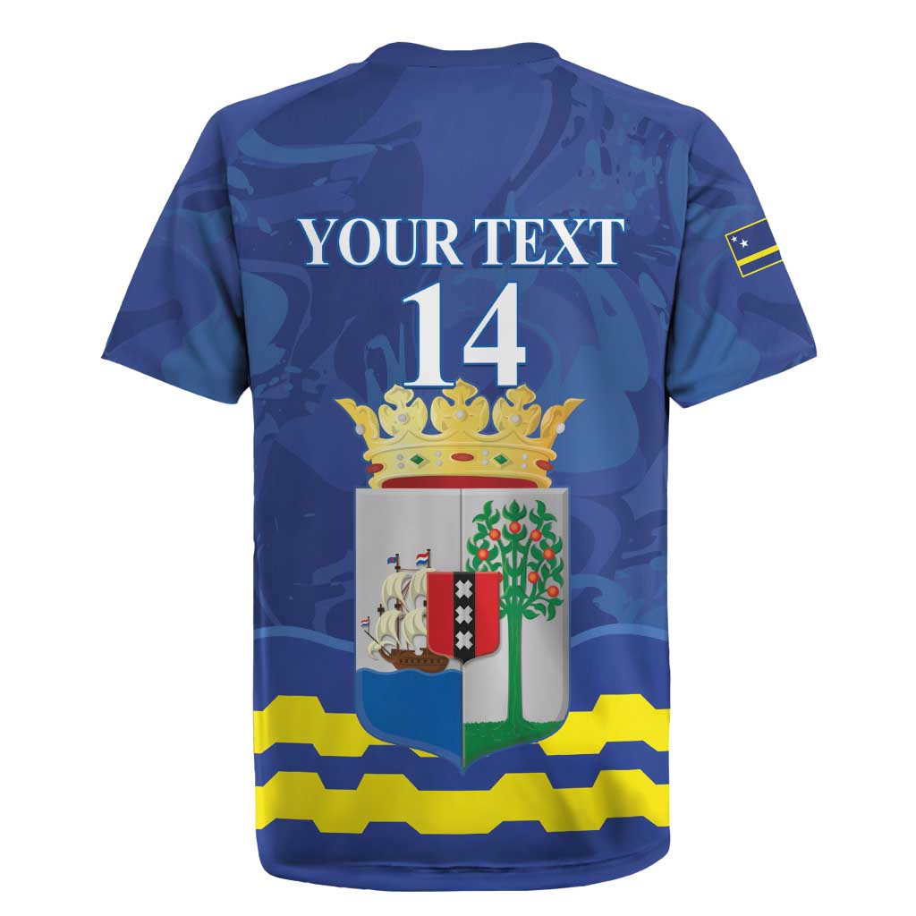 Custom Curacao Football Rugby Jersey La Familia Azul