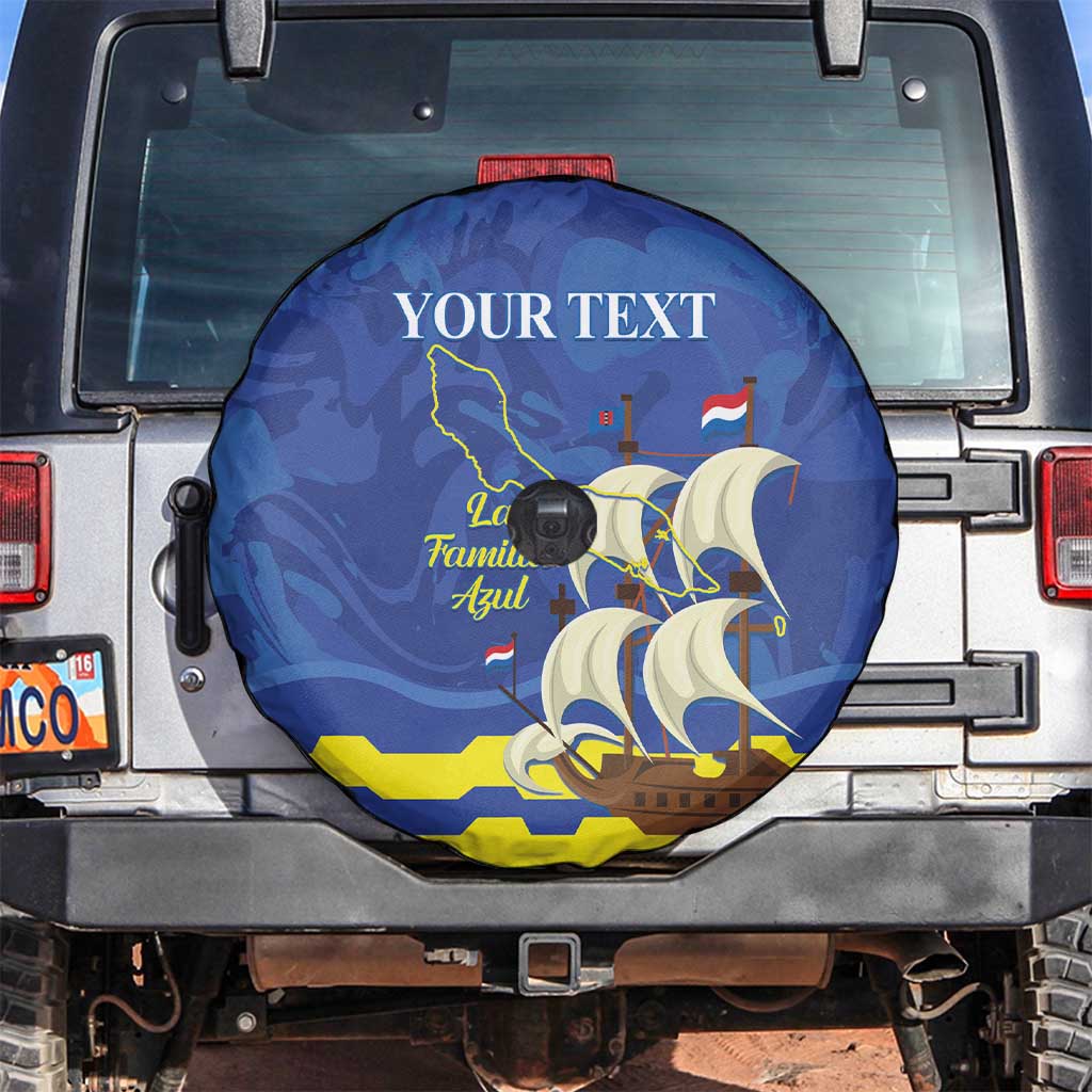 Custom Curacao Football Spare Tire Cover La Familia Azul