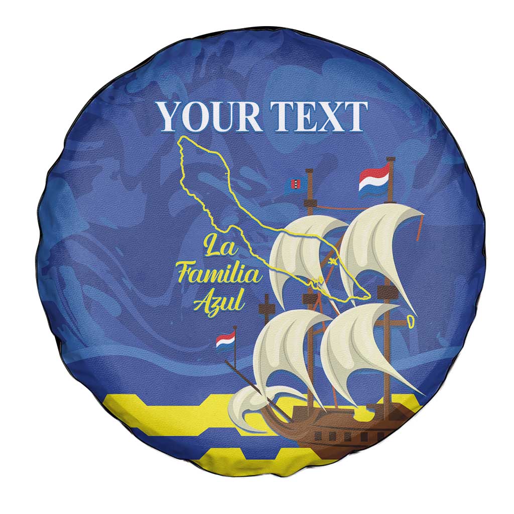 Custom Curacao Football Spare Tire Cover La Familia Azul
