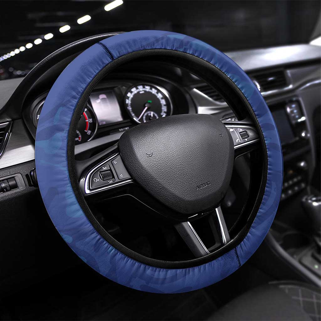 Curacao Football Steering Wheel Cover La Familia Azul