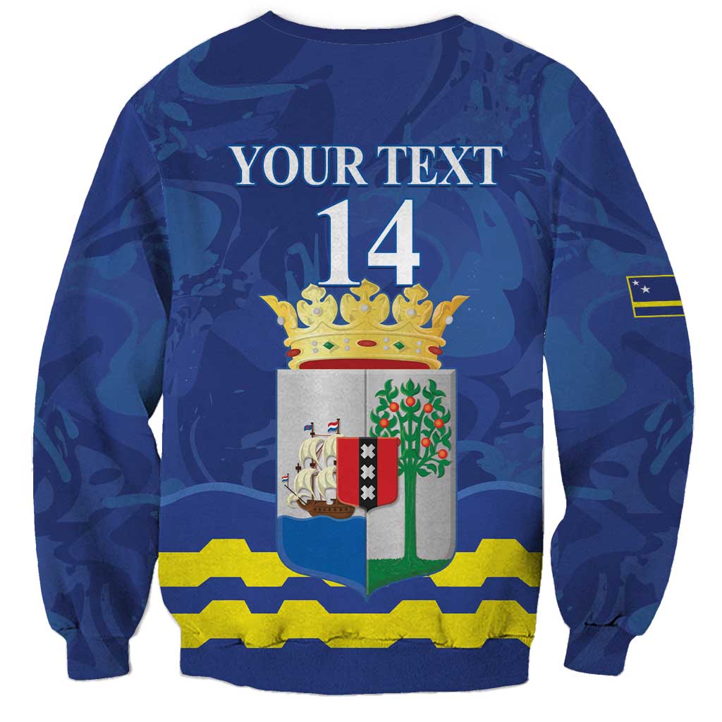 Custom Curacao Football Sweatshirt La Familia Azul