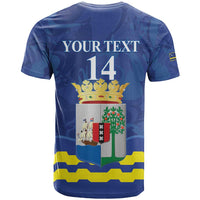 Custom Curacao Football T Shirt La Familia Azul
