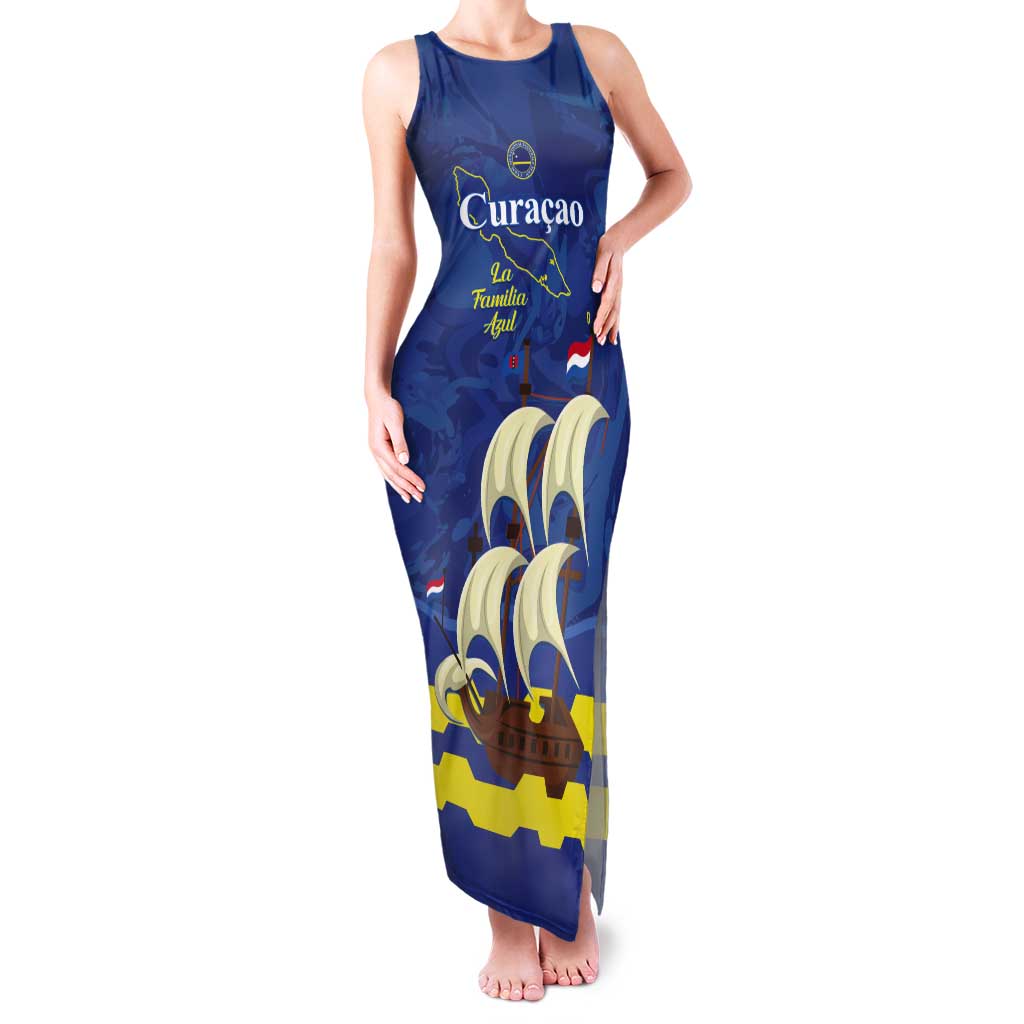 Custom Curacao Football Tank Maxi Dress La Familia Azul