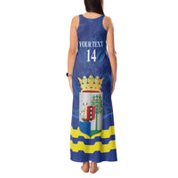 Custom Curacao Football Tank Maxi Dress La Familia Azul