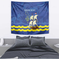 Custom Curacao Football Tapestry La Familia Azul