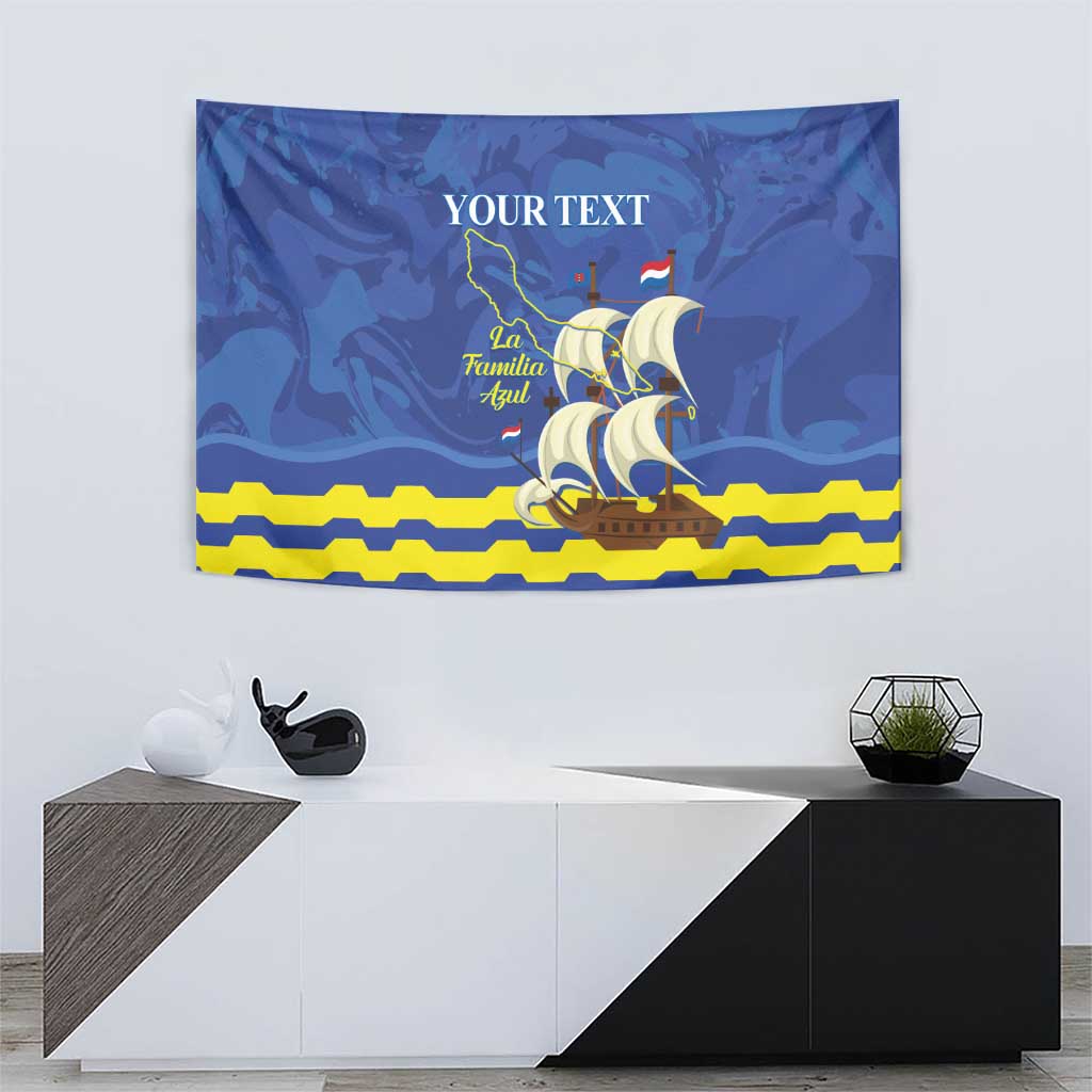 Custom Curacao Football Tapestry La Familia Azul