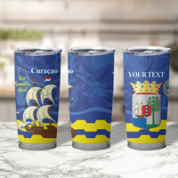 Custom Curacao Football Tumbler Cup La Familia Azul