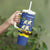Custom Curacao Football Tumbler With Handle La Familia Azul