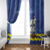 Custom Curacao Football Window Curtain La Familia Azul